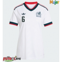Camiseta México Erik Lira #6 Visitante Equipación para mujer Mundial 2026 manga corta